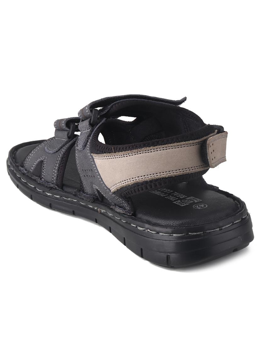 men black back strap casual sandal - 20256579 - Standard Image - 2