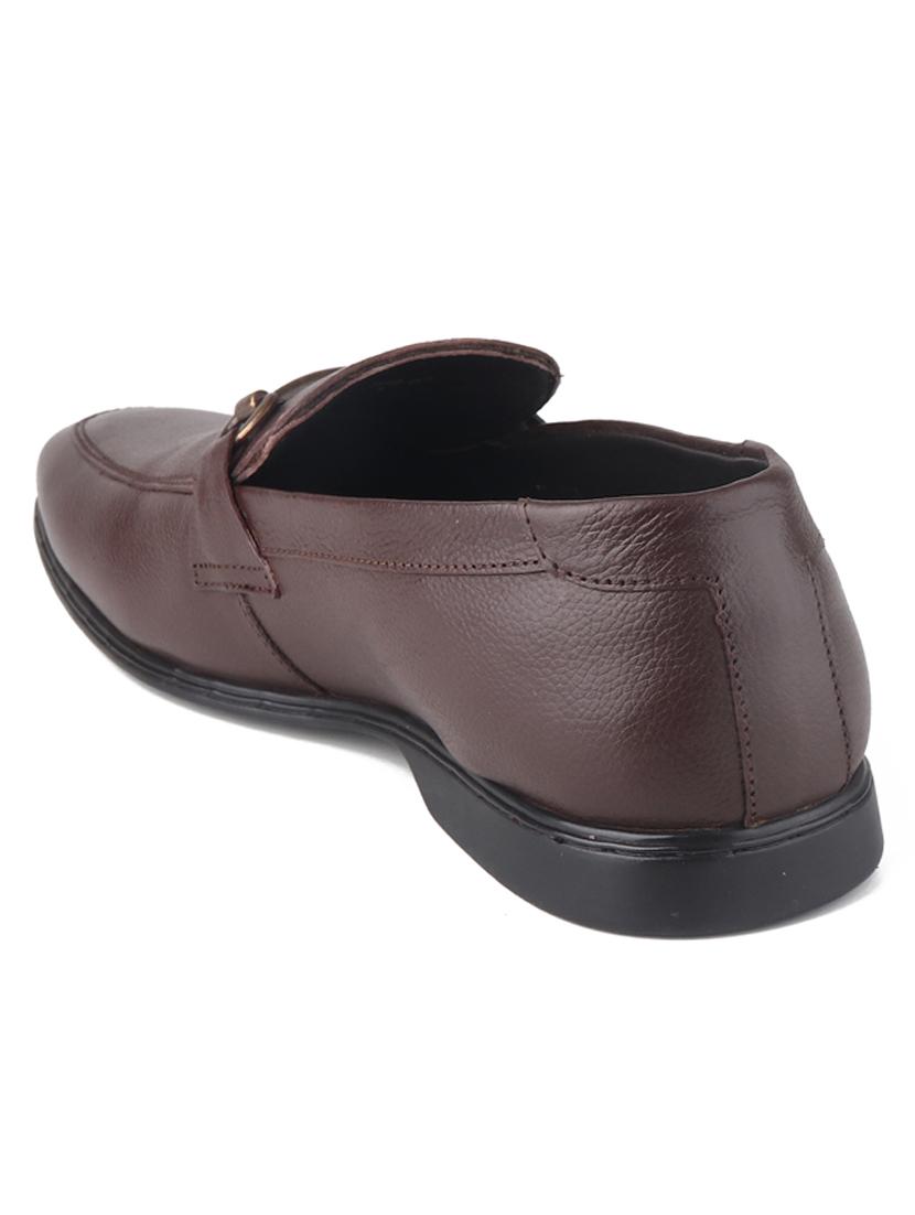 red chief dark brown leather formal slip on shoes for men - 20256586 - Standard Image - 2