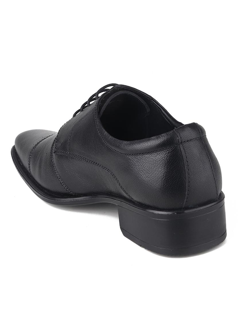 red chief black leather formal derby shoes for men - 20256623 - Standard Image - 2
