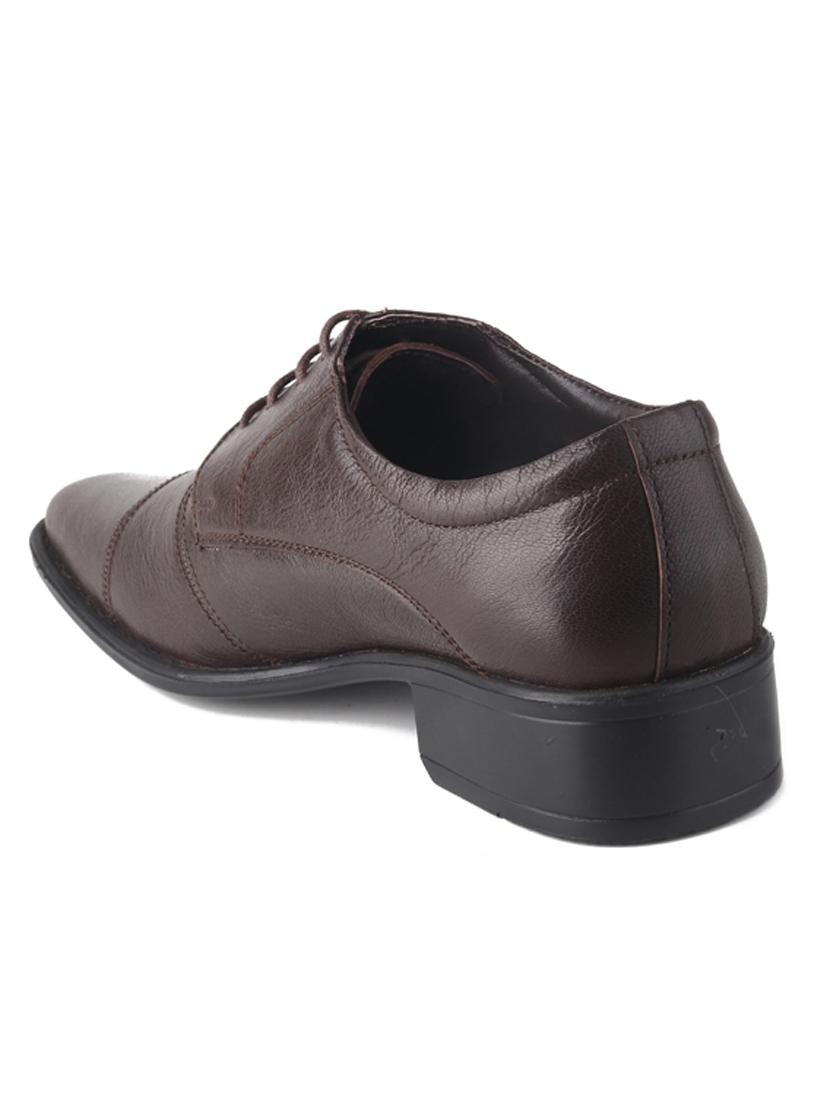 red chief dark brown leather formal derby shoes for men - 20256624 - Standard Image - 2