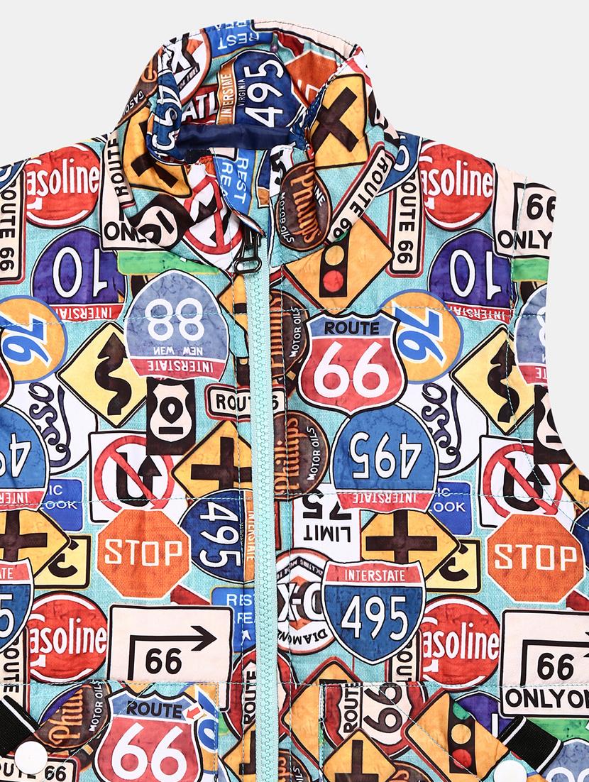 boys printed sleeveless jacket - 20257131 - Standard Image - 2