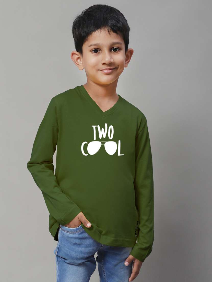 boys v-neck typographic printed t-shirt - 20257433 -  Standard Image - 2