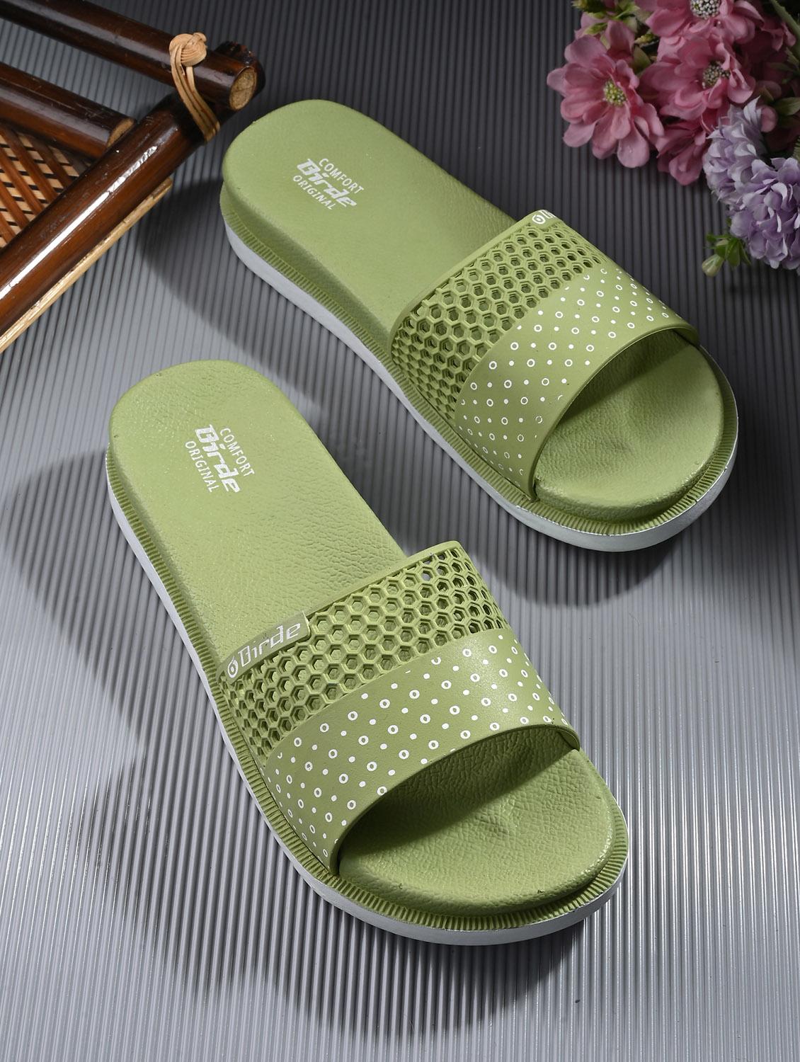 women olive green textured flip flop - 20258611 - Zoom Image - 0