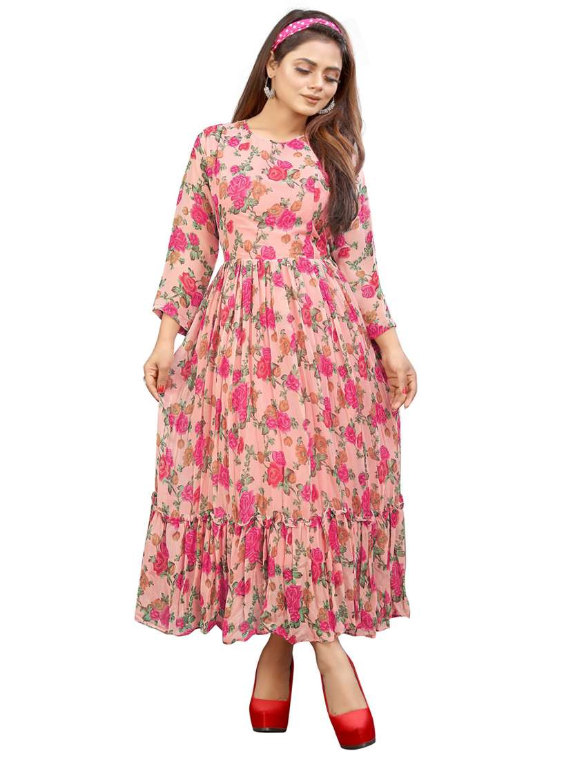 women's fit & flare floral dress - 20259242 -  Standard Image - 2