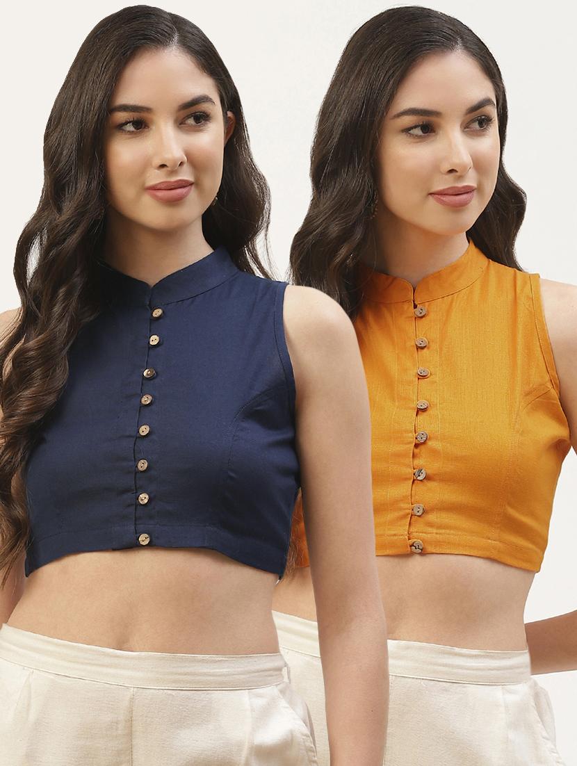 pack of 2 solid stitched blouse - 20259249 - Zoom Image - 0