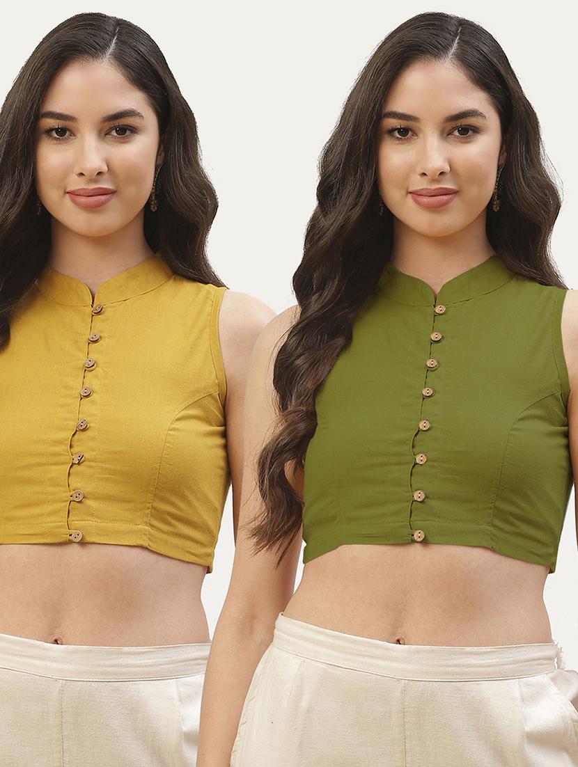 women pack of 2 solid blouses - 20259286 -  Zoom Image - 0