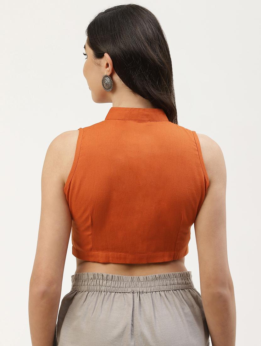 pack of 2 solid front open sleeveless blouse - 20259300 - Standard Image - 2