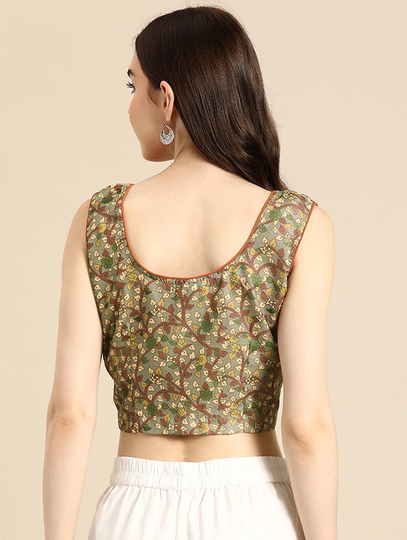 women neo mint round neck blouse - 20259328 - Standard Image - 2