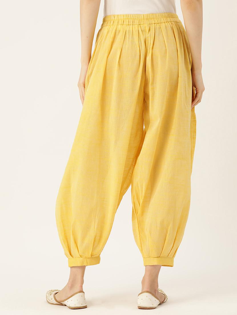 yellow cotton salwar salwars - 20259357 - Standard Image - 2