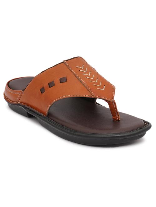 men tan slip on slipper - 20261289 - Standard Image - 0
