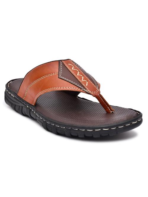men tan slip on slipper - 20261290 -  Standard Image - 0