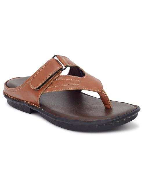 men tan slip on sandal - 20261297 - Standard Image - 0