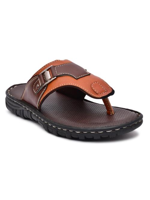 men brown slip on slipper - 20261324 -  Standard Image - 0