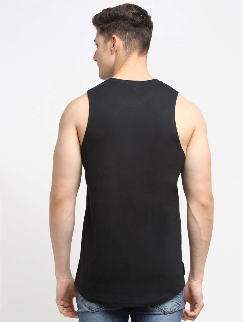 black cotton vest - 20261953 -  Standard Image - 2