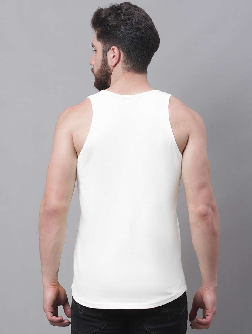white cotton vest - 20261965 -  Standard Image - 2