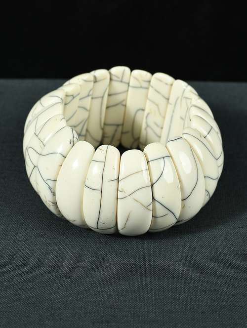 white plastic bangle bracelets - 20262127 - Standard Image - 0