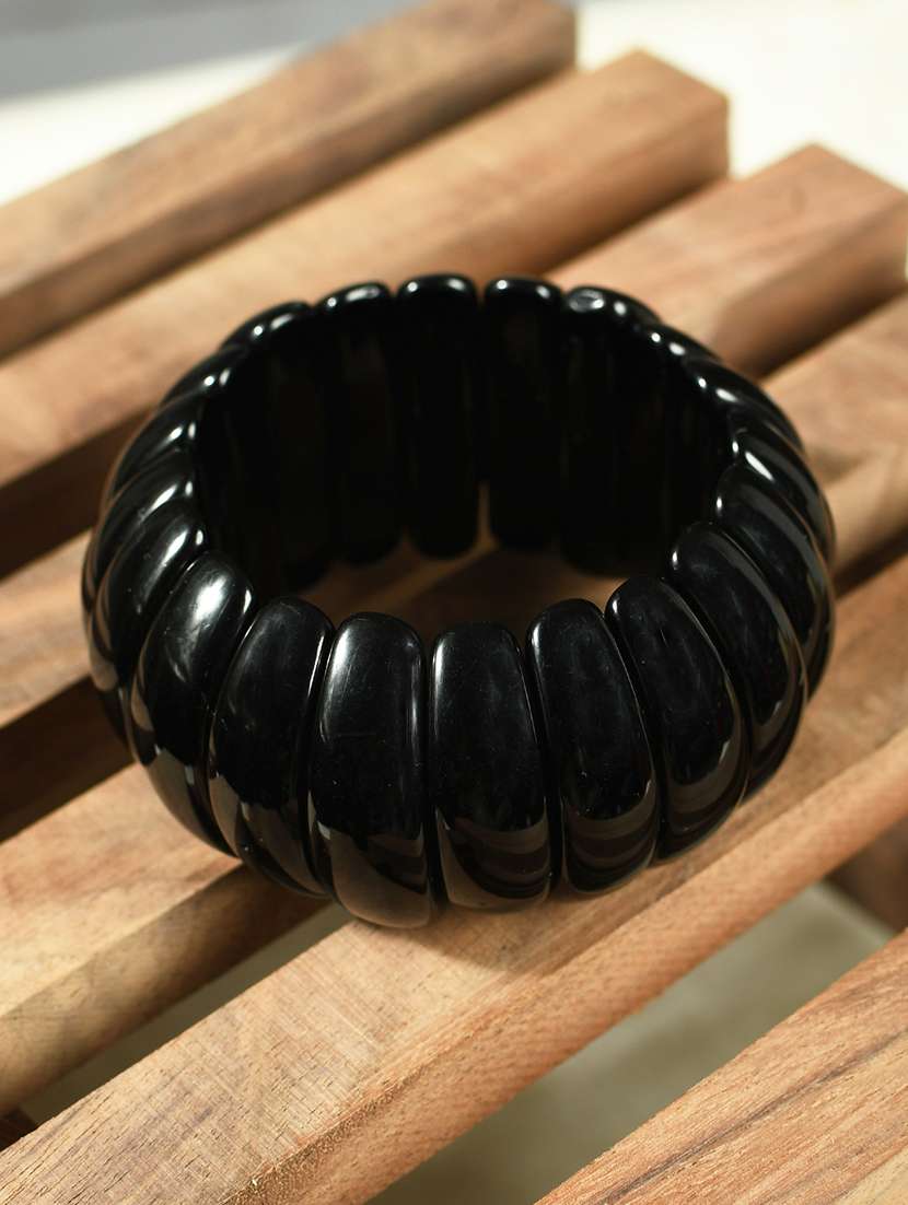 black plastic bangle bracelets