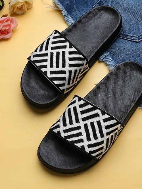 kapyansh geometric flip flop for women - 20263577 -  Standard Image - 0