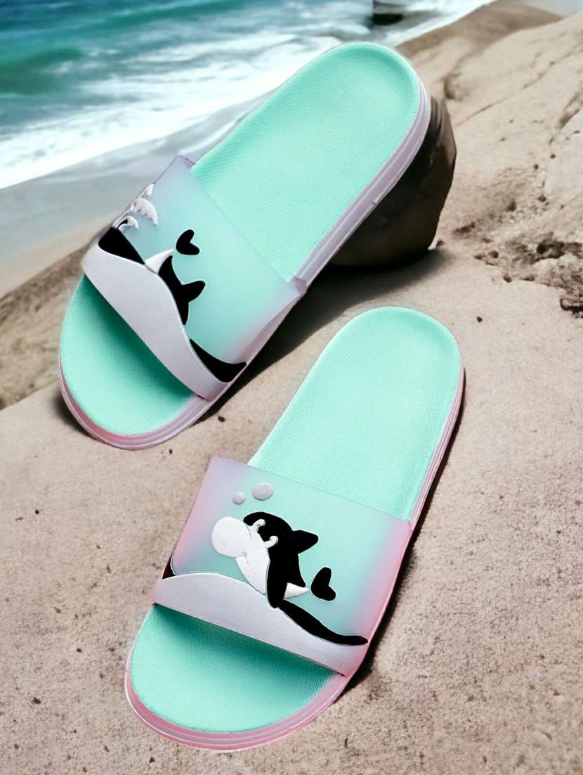 kapyansh transparent quirky slides for women