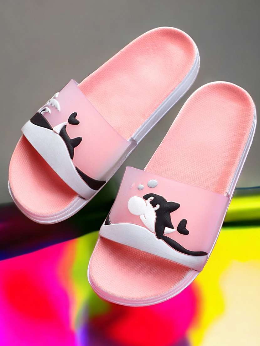 kapyansh transparent quirky slides for women