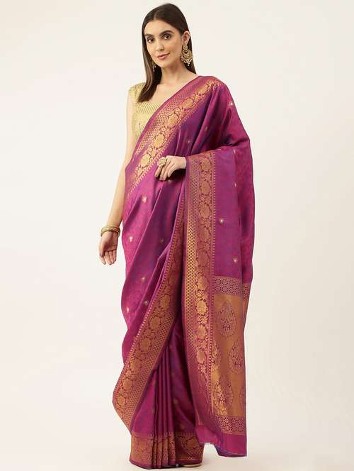 women's banarasi saree with blouse - 20264738 - Standard Image - 0