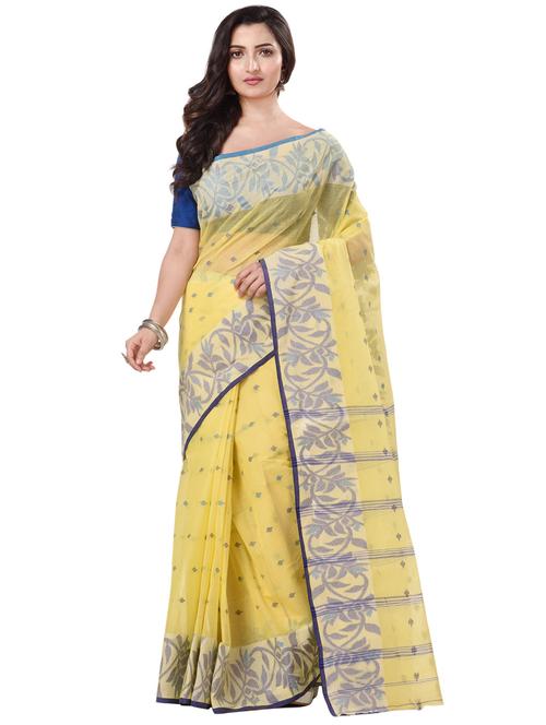 women's self design mellow yellow colored saree with blouse - 20266302 -  Standard Image - 0