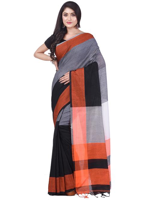 women's checks multi colored saree with blouse - 20266306 -  Standard Image - 0