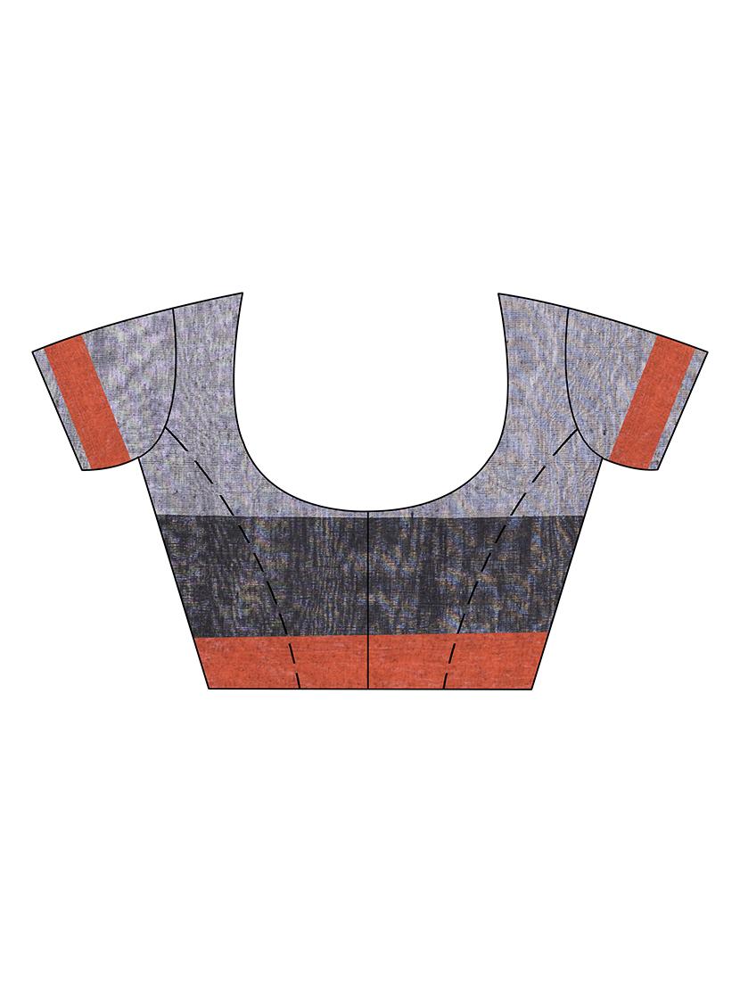 women's checks multi colored saree with blouse - 20266306 - Standard Image - 2