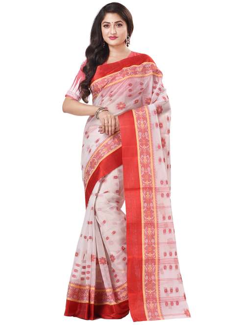 women's self design white colored saree with blouse - 20266327 - Standard Image - 0