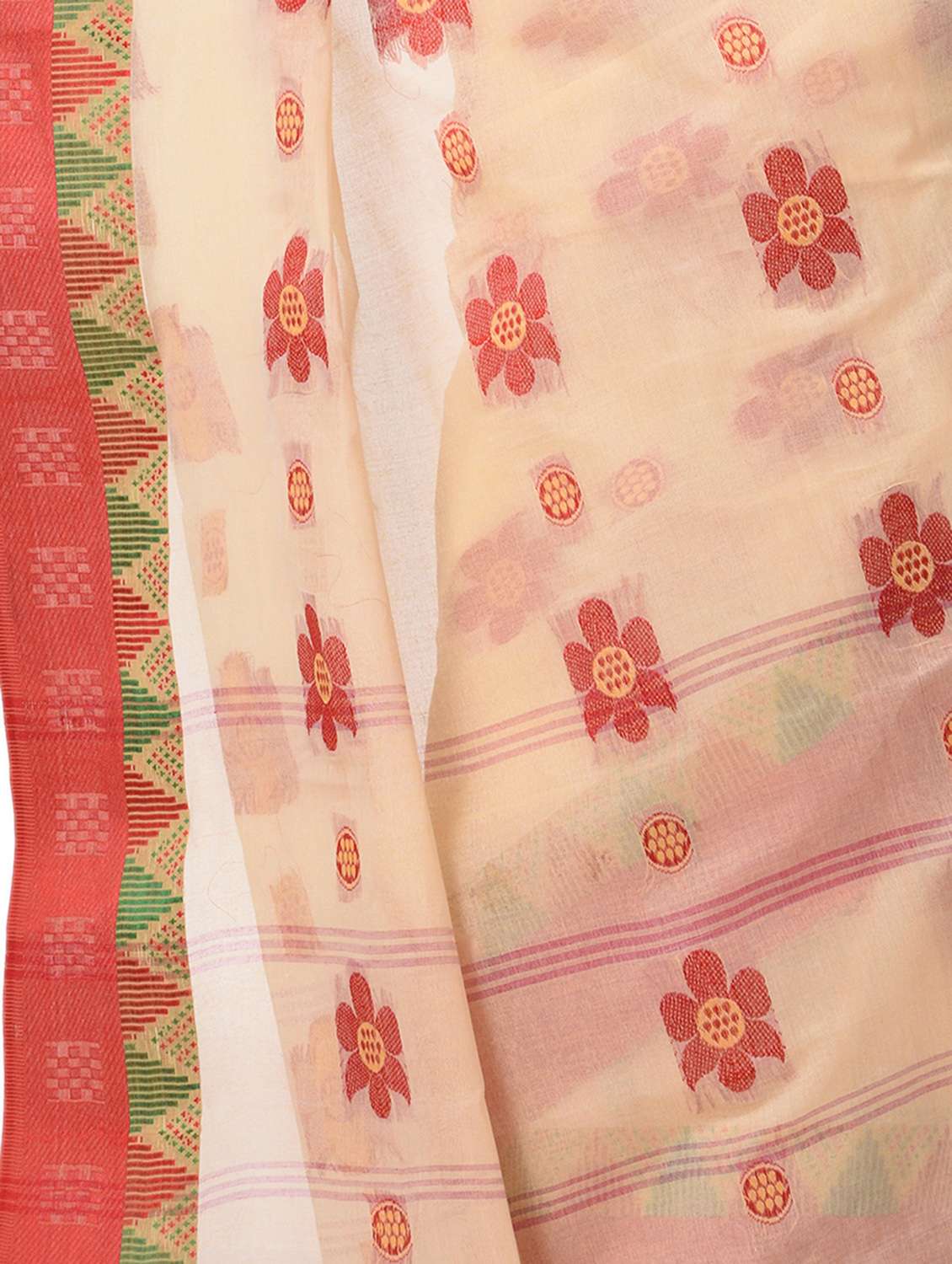 women's floral cream colored saree with blouse - 20266371 -  Standard Image - 2