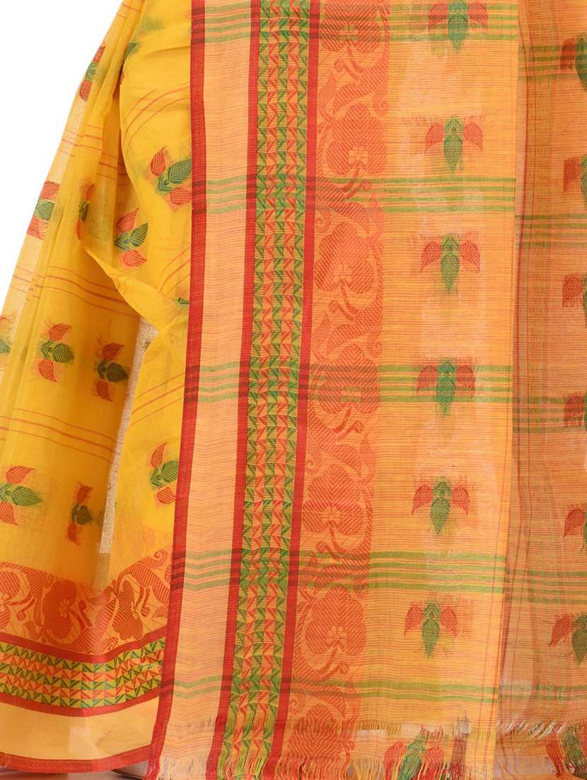 women's self design mustard colored saree with blouse - 20266375 -  Standard Image - 2