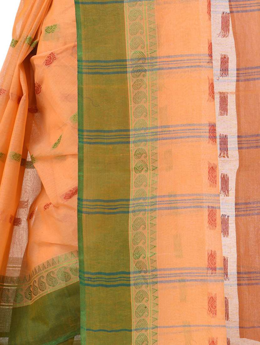 women's self design orange colored saree with blouse - 20266383 -  Standard Image - 2