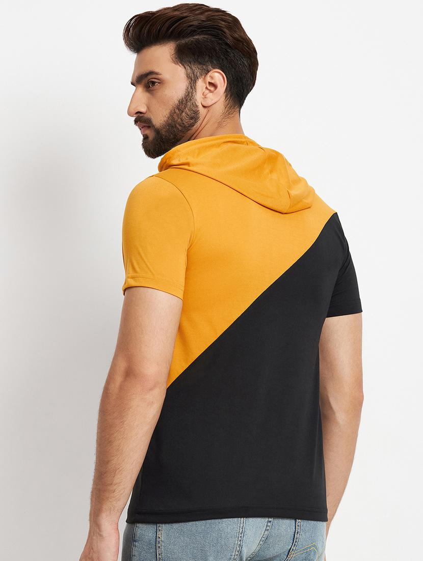 men color block polyester regular t-shirt - 20267266 - Standard Image - 2