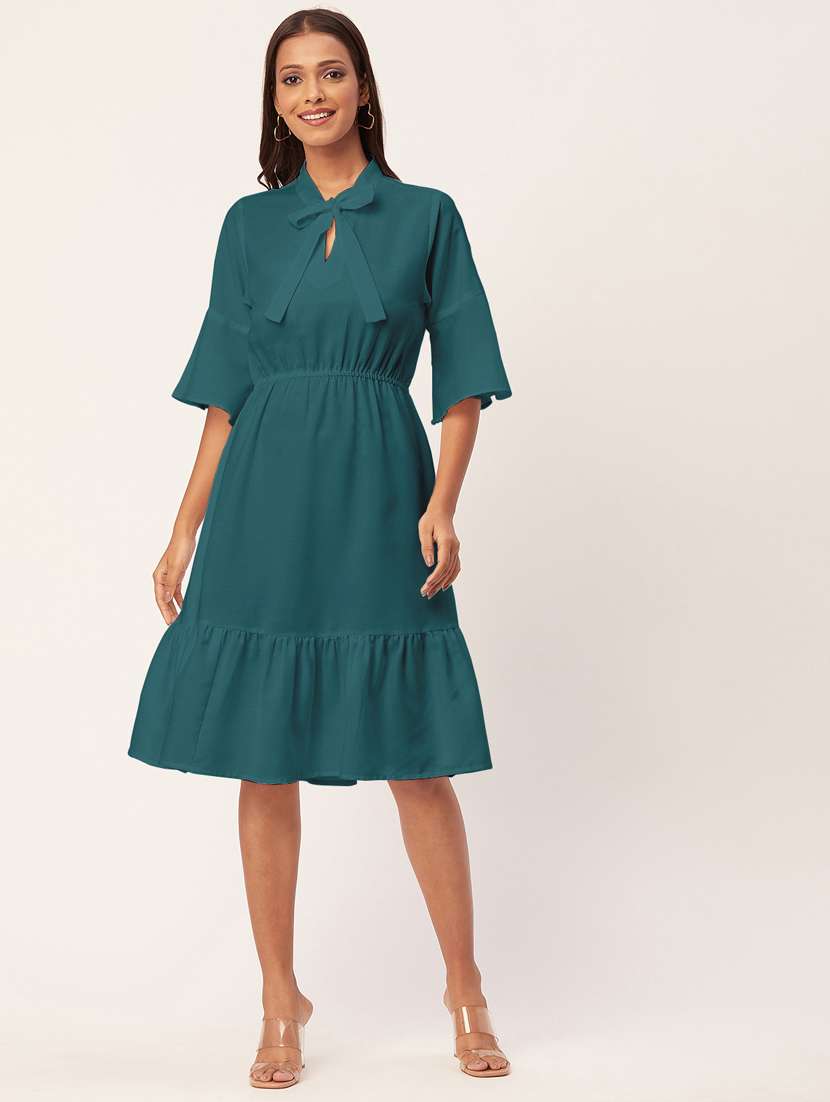 women's tiered dress solid dress - 20267509 - Zoom Image - 0