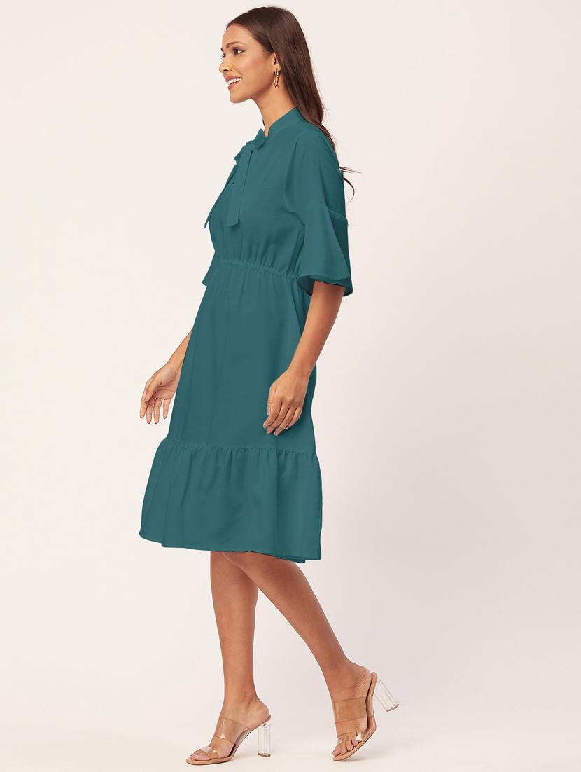 women's tiered dress solid dress - 20267509 - Standard Image - 2