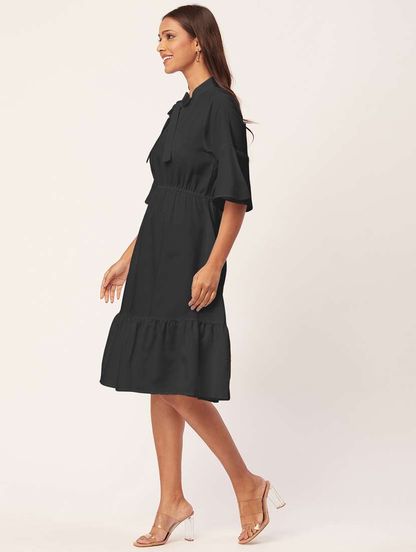women's tiered dress solid dress - 20267513 - Standard Image - 2