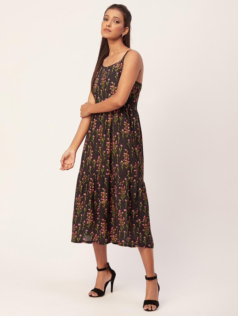 women's fit & flare floral dress - 20267528 - Standard Image - 2