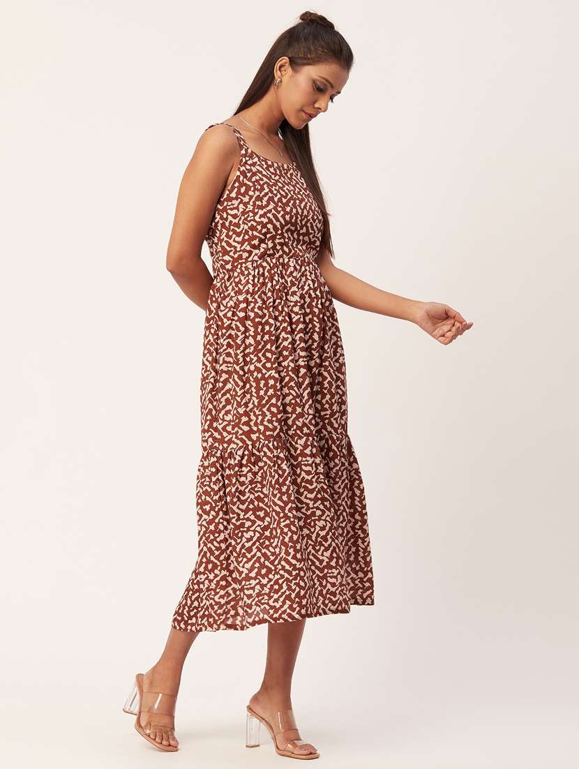 women's tiered dress printed dress - 20267529 -  Standard Image - 2
