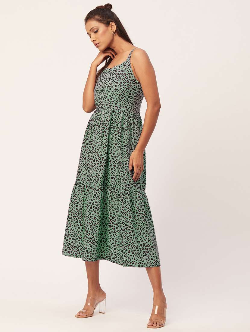 women's tiered dress animal print dress - 20267533 -  Standard Image - 2