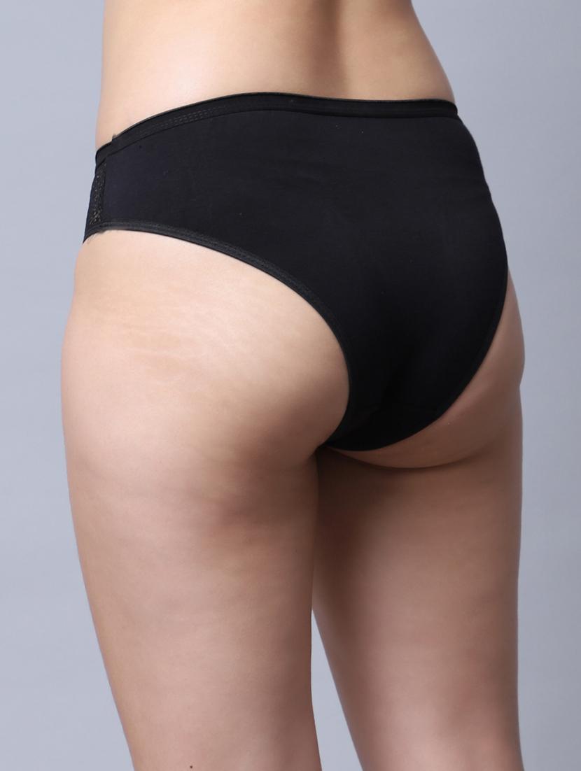 black cotton hipster panty - 20267534 - Standard Image - 2