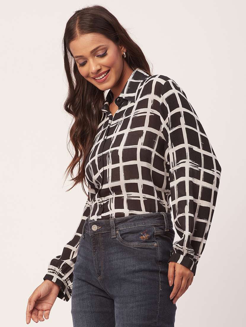 women's straight collared top - 20271558 -  Standard Image - 2