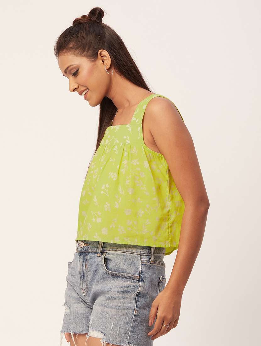 women's crop shoulder strap top - 20271569 -  Standard Image - 2