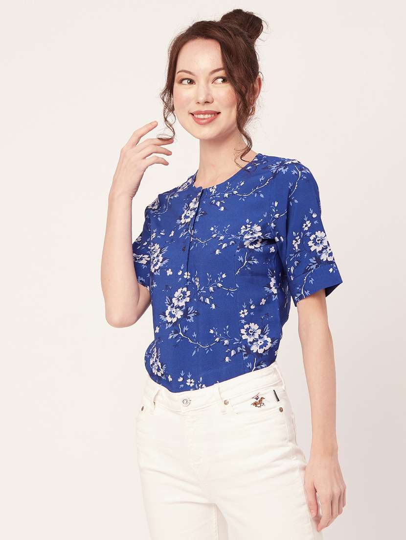 women's straight round neck top - 20271630 -  Standard Image - 2