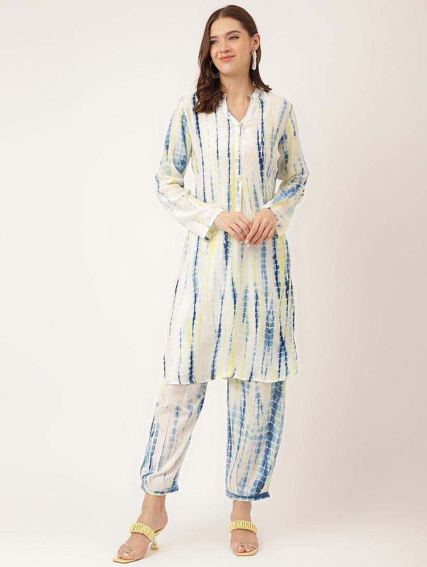 women blue tie & dye co-ord set - 20271653 - Zoom Image - 0
