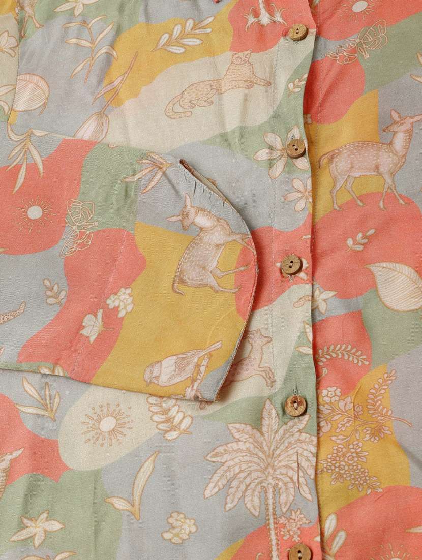 women multi colour quirky print co-ord set - 20271654 -  Standard Image - 7