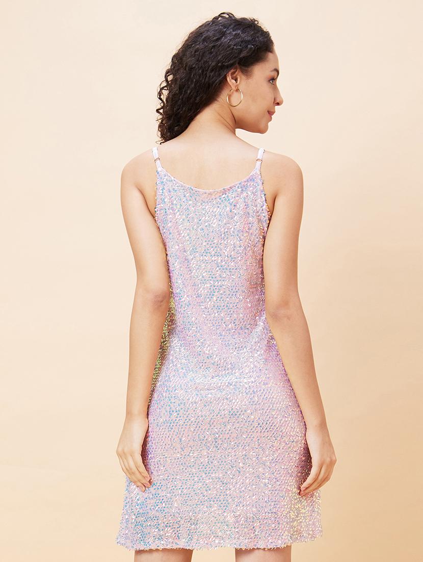 women pink polyester sheath dress - 20271690 - Standard Image - 2