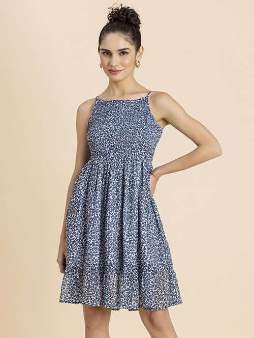 women's fit & flare floral dress - 20271735 -  Standard Image - 0