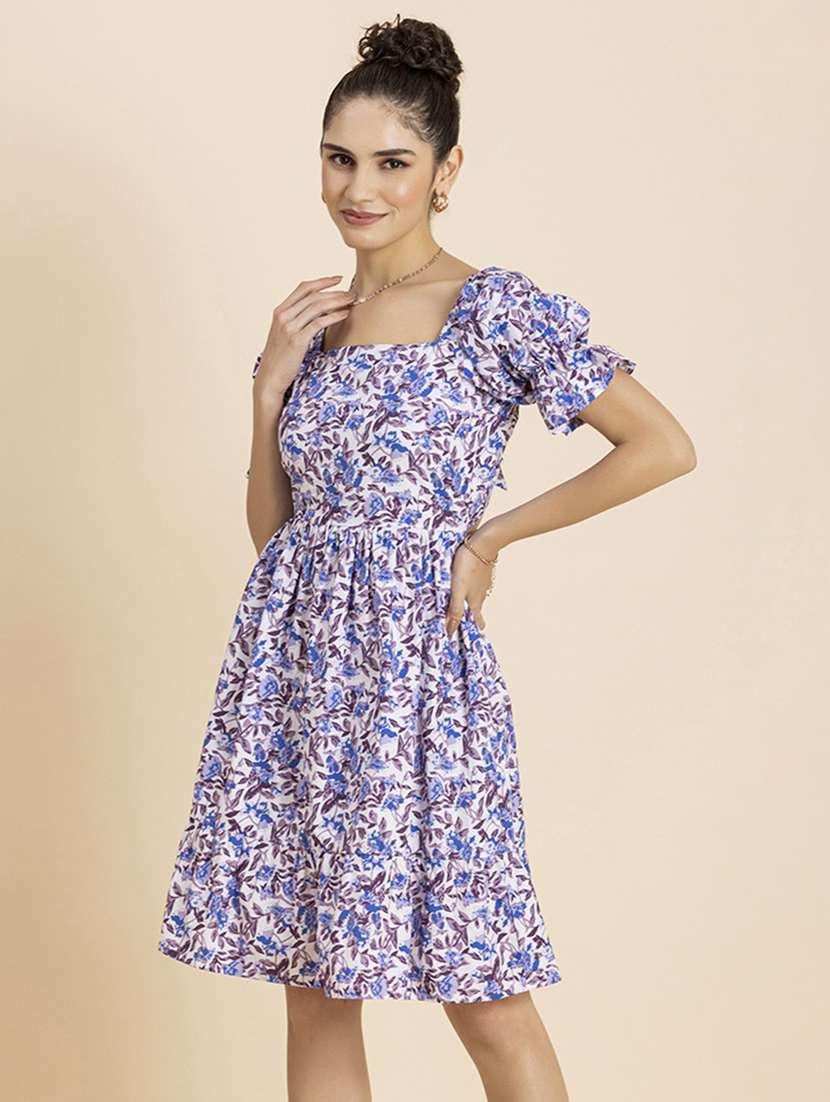 women's fit & flare floral dress - 20271740 -  Standard Image - 2
