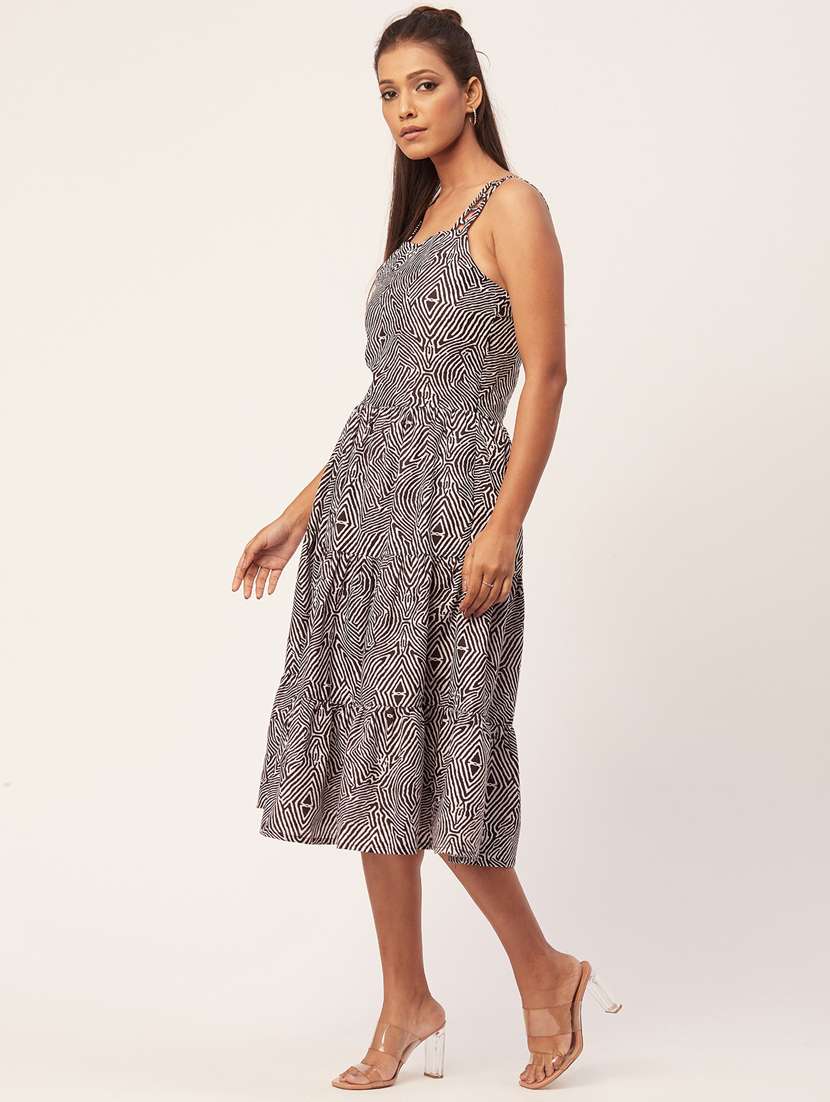 women's tiered dress color block dress - 20271748 -  Standard Image - 2