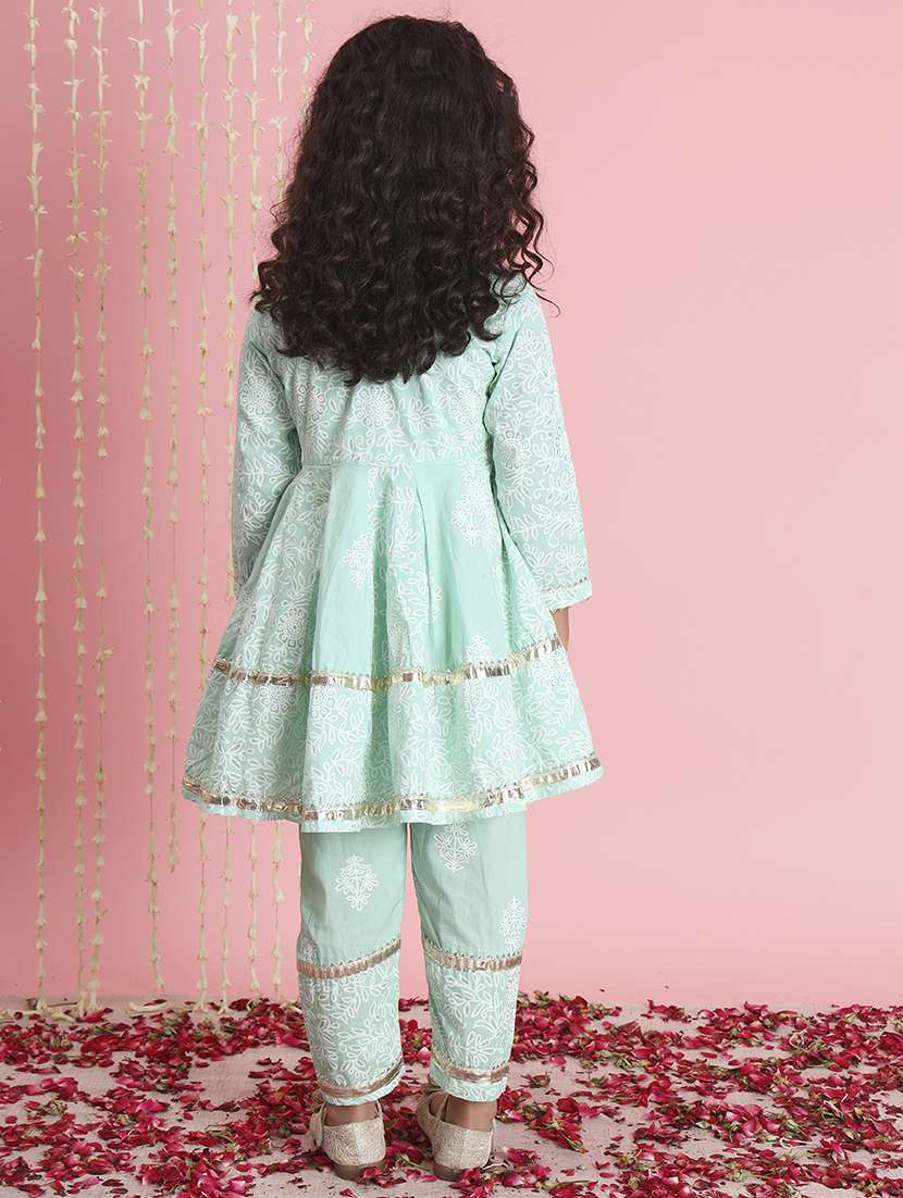 girl floral print kurta pant set - 20271958 -  Standard Image - 2